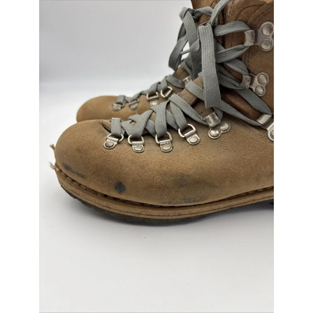 Vintage Mountaineering Hiking Boots Suede Men's Size 10 Brown